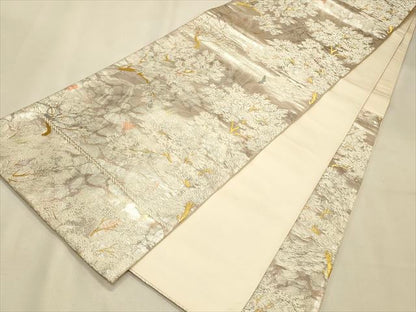平和屋着物◎六通柄袋帯 枝葉文 金銀糸 逸品 CAAI9617qe