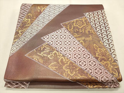 平和屋着物◎六通柄袋帯 花蝶文 金糸 逸品 CAAI9633qe
