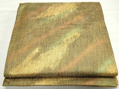 平和屋着物◎六通柄袋帯　霞文　金糸　逸品　CAAG6729ou