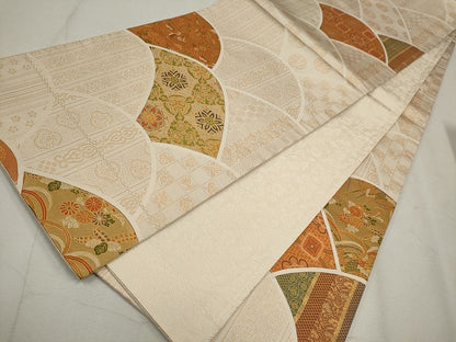 平和屋着物◎六通柄袋帯 花鳥青海波 逸品 CAAG6719ou