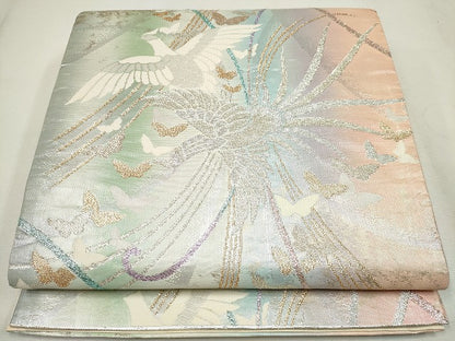 平和屋着物◎六通柄袋帯 鳳凰舞蝶文 金銀糸 逸品 CAAG6713ou