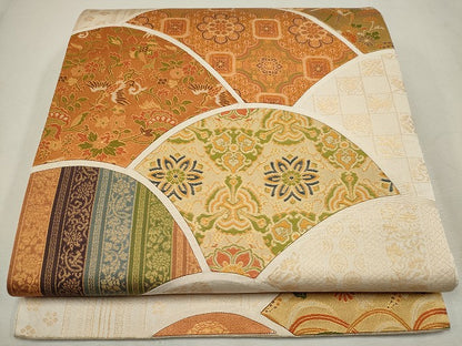 平和屋着物◎六通柄袋帯 花鳥青海波 逸品 CAAG6719ou