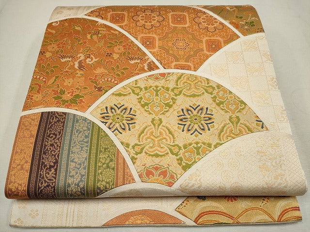 平和屋着物◎六通柄袋帯 花鳥青海波 逸品 CAAG6719ou