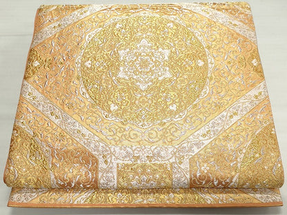 平和屋着物◎六通柄袋帯 蜀江花文 金銀糸 逸品 CAAG6737ou