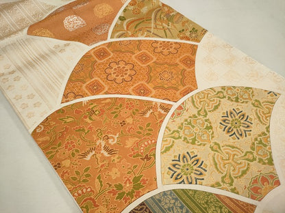 平和屋着物◎六通柄袋帯 花鳥青海波 逸品 CAAG6719ou