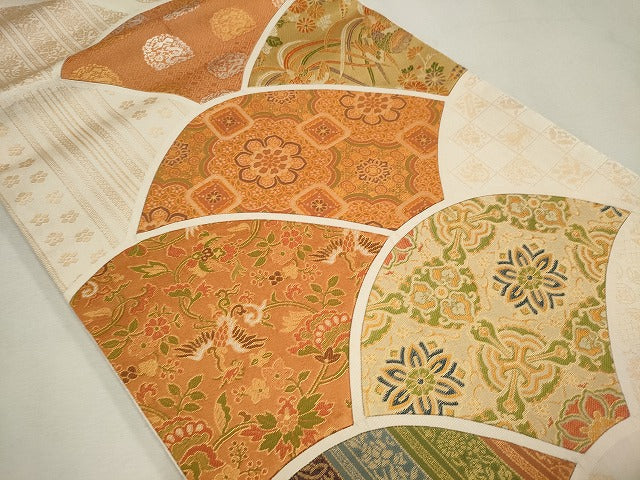 平和屋着物◎六通柄袋帯 花鳥青海波 逸品 CAAG6719ou