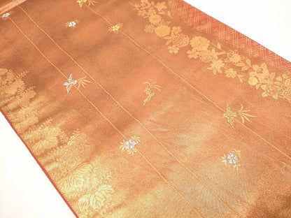 平和屋着物◎六通柄袋帯 桃山鳳凰 陶漆箔 逸品 CAAG6725ou