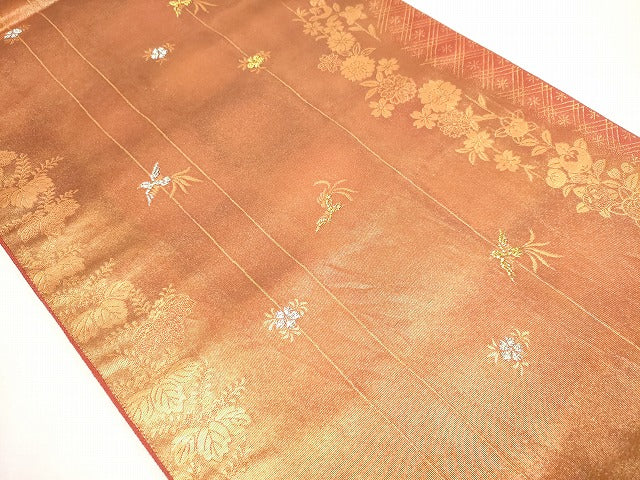 平和屋着物◎六通柄袋帯 桃山鳳凰 陶漆箔 逸品 CAAG6725ou
