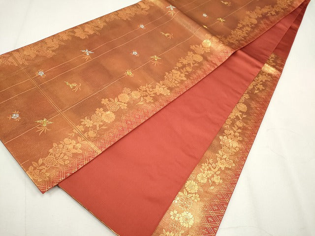 平和屋着物◎六通柄袋帯 桃山鳳凰 陶漆箔 逸品 CAAG6725ou