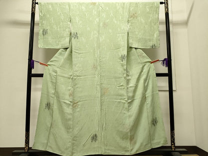 平和屋着物■上質なお召 吉祥文 金銀糸 逸品 CAAG6763ou