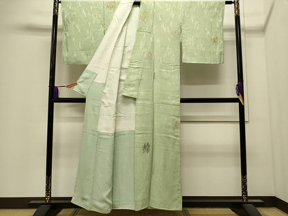 平和屋着物■上質なお召 吉祥文 金銀糸 逸品 CAAG6763ou