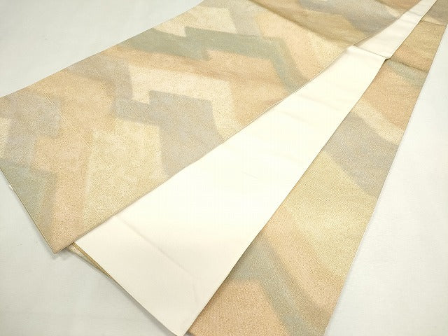 平和屋着物◎全通柄袋帯 霞文 金糸 逸品 CAAI6003ou