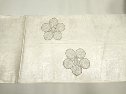 平和屋着物◎六通太鼓柄袋帯 舞花文 銀糸 逸品 CAAI6027ou