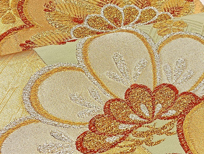 平和屋着物●六通柄袋帯 唐織 光琳松花文 金銀糸 逸品 BAAK6666ea