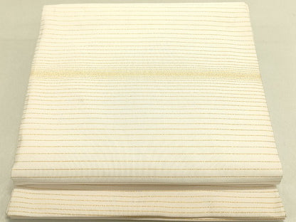 平和屋着物◎全通柄袋帯 横段文 金糸 逸品 DAAI4118yyy
