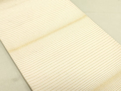 平和屋着物◎全通柄袋帯 横段文 金糸 逸品 DAAI4118yyy