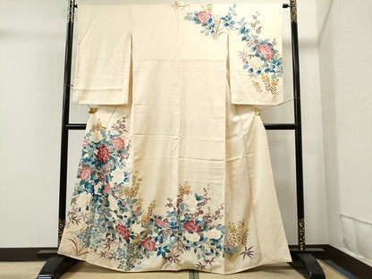 平和屋着物■訪問着　刺繍　牡丹花文　逸品　CAAI8348yc