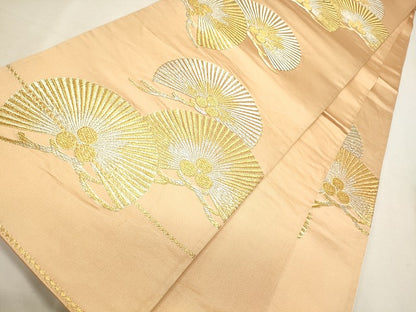 平和屋着物◎六通柄袋帯 松 金銀糸 逸品 CAAI0391oy