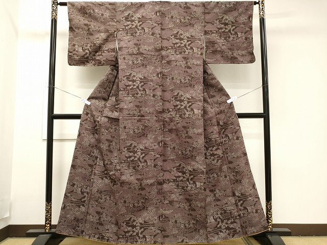 平和屋着物■上質な紬　御所解文　逸品　CAAI7077ev
