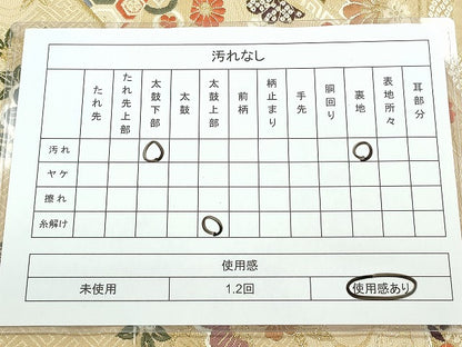 平和屋着物◎六通柄袋帯 吉祥桃山小袖 金糸 逸品 CAAI3699ku