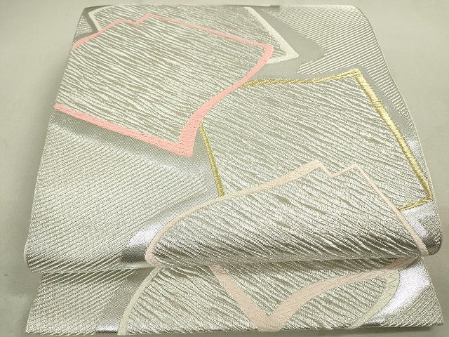 平和屋着物◎六通柄袋帯 唐織 屋根瓦文 金銀糸 逸品 DAAJ2509mz