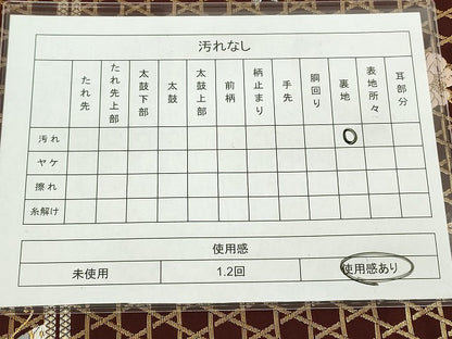 平和屋着物◎六通太鼓柄袋帯 唐織 流水花蝶文 金銀糸 逸品 DAAJ2522mz
