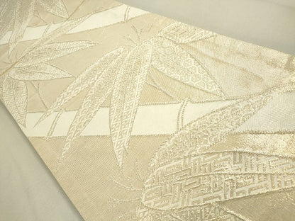 平和屋着物◎佐賀錦 六通柄袋帯 笹竹吉祥文 金糸 逸品 DAAJ2531mz