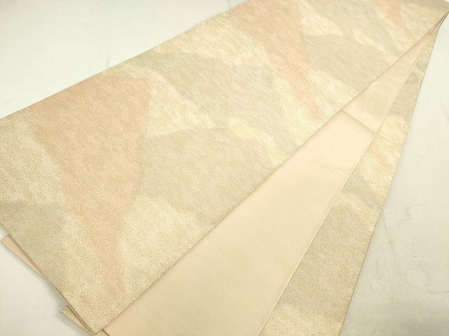 平和屋着物◎砂子綴れ 全通柄袋帯 遠山文 金糸 逸品 DAAJ2579mz