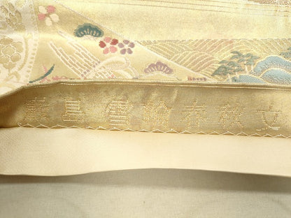 平和屋着物◎六通柄袋帯 唐織 厳島雪輪春秋文 金糸 引箔 逸品 DAAJ2575mz