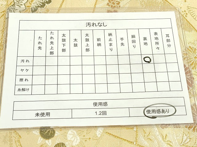 平和屋着物◎六通柄袋帯 千代 扇面花文 金糸 逸品 DAAJ2600mz