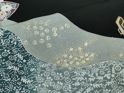 平和屋着物■豪華黒留袖 陶器花文 金彩 逸品 CAAI5866th