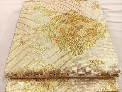 平和屋着物◎佐賀錦 六通柄袋帯 慶祥錦 金糸 逸品 BAAK6692ea