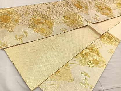平和屋着物◎佐賀錦 六通柄袋帯 慶祥錦 金糸 逸品 BAAK6692ea