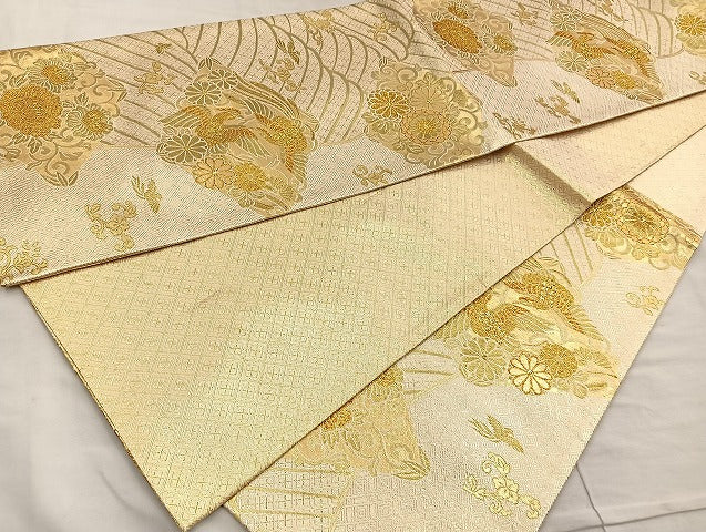 平和屋着物◎佐賀錦 六通柄袋帯 慶祥錦 金糸 逸品 BAAK6692ea