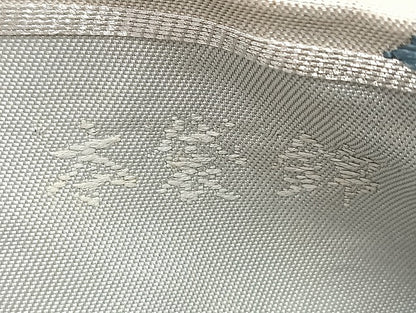 平和屋着物◎六通柄 本袋帯 唐織 手織 エ霞草花文 金銀糸 逸品 BAAK6697ea