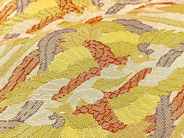 平和屋着物◎佐賀錦 六通柄袋帯 向かい鳳凰菱天井文 金糸 逸品 BAAK6721ea
