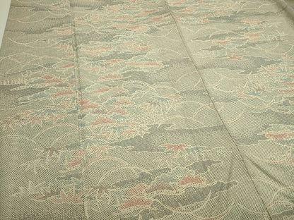 平和屋着物■上質な紬　松楓文　逸品　未使用　CAAI4411in