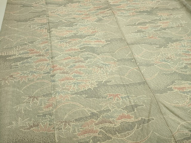 平和屋着物■上質な紬　松楓文　逸品　未使用　CAAI4411in