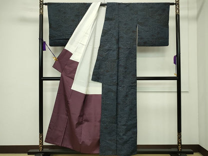 平和屋着物■上質な紬　吉祥草花文　逸品　CAAI4410in