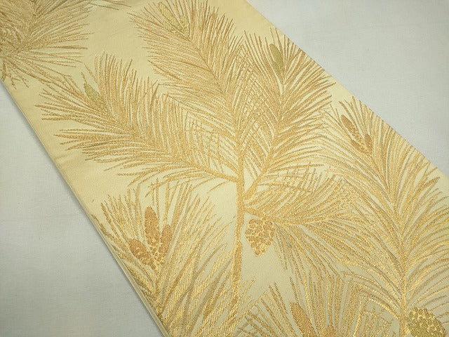 平和屋着物◎六通柄袋帯 枝松文 金糸 逸品 CAAI3781ku