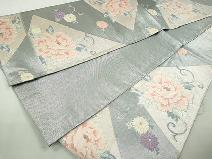平和屋着物◎佐賀錦 六通柄袋帯 花唐草文 金銀糸 逸品 CAAI3819ku
