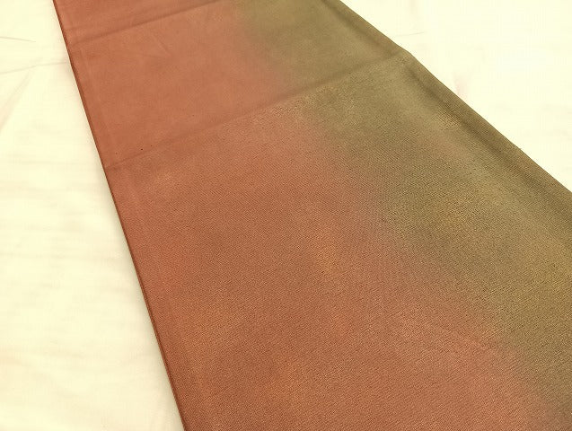 平和屋着物◎全通柄袋帯 紬地 霞文 金彩 逸品 BAAK0903du