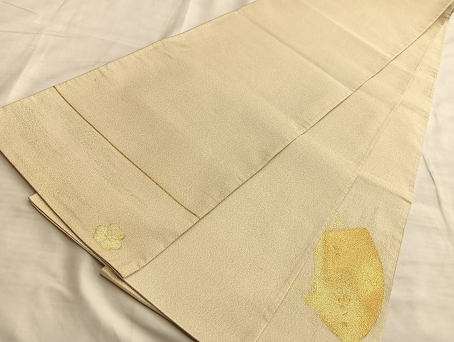 平和屋着物◎太鼓柄袋帯 名匠扇紋 金糸 正絹 逸品 BAAK0916du
