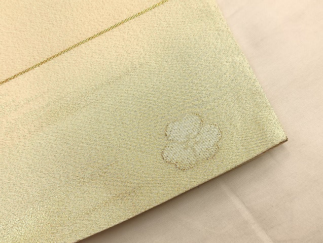 平和屋着物◎太鼓柄袋帯 名匠扇紋 金糸 正絹 逸品 BAAK0916du