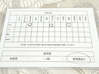 平和屋着物◎六通柄袋帯　唐織　鳳凰花文　銀糸　正絹　逸品　AAAM4433ru
