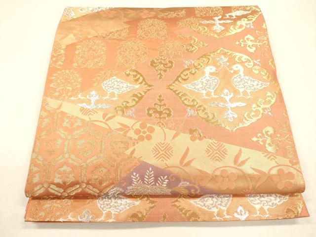 平和屋着物◎六通柄袋帯 歌仙 金銀糸 正絹 逸品 CAAJ9796oy
