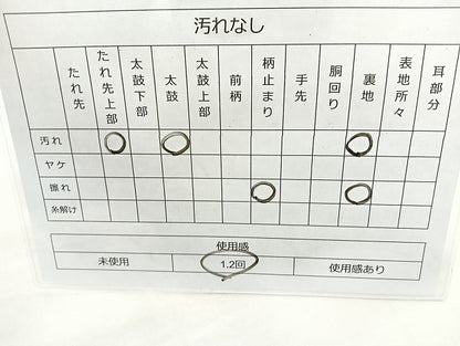 平和屋着物◎六通柄袋帯 立波青海波 銀糸 正絹 逸品 BAAK6170cm