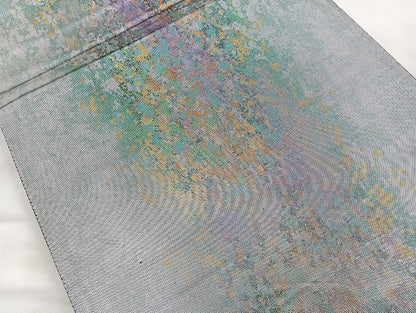 平和屋着物◎六通柄袋帯 箔散らし 引箔 正絹 逸品 BAAK8607cm
