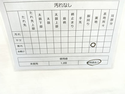 平和屋着物◎佐賀錦 六通柄袋帯 流水文 金糸 正絹 逸品 BAAK8630cm
