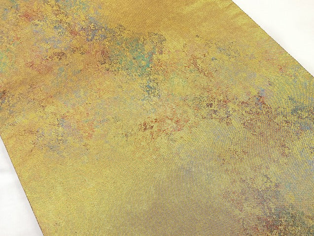 平和屋着物◎六通柄袋帯 箔あそび 引箔 正絹 逸品 BAAK8614cm